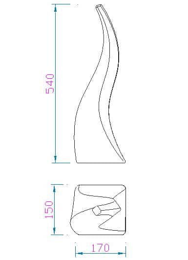 Mantra Flame Sobremesa - IP65 blanco 1326