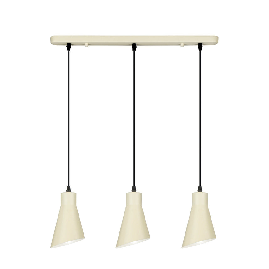 Lámpara de techo colgante Schuller Bera 3 luces crema satinado 13348 ambiente