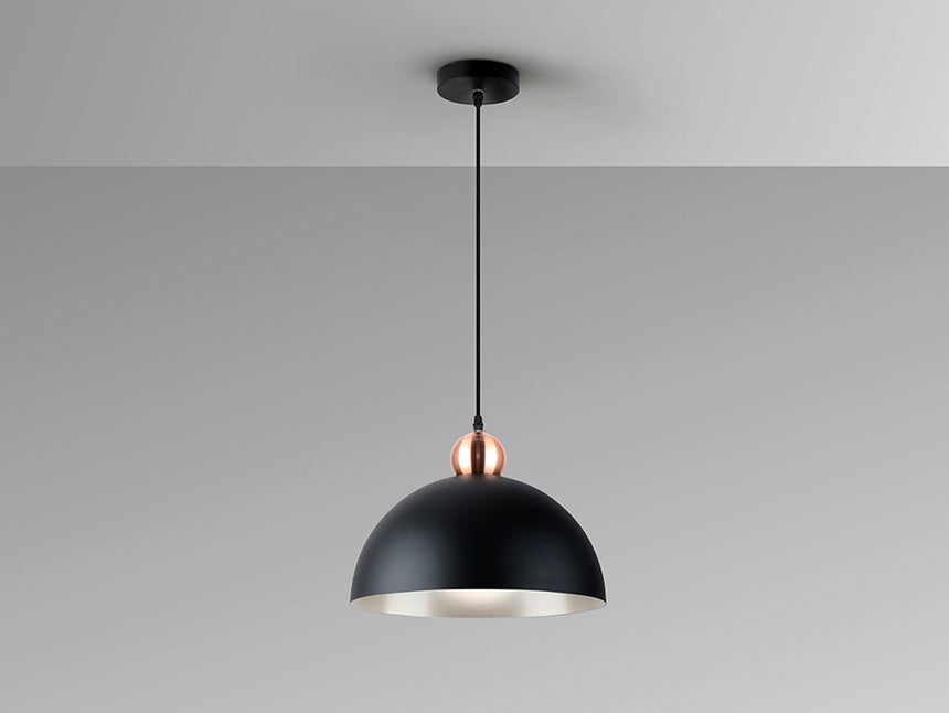 Schuller I3 Polo Lámpara de techo colgante 1 luz negro/cobre 13402