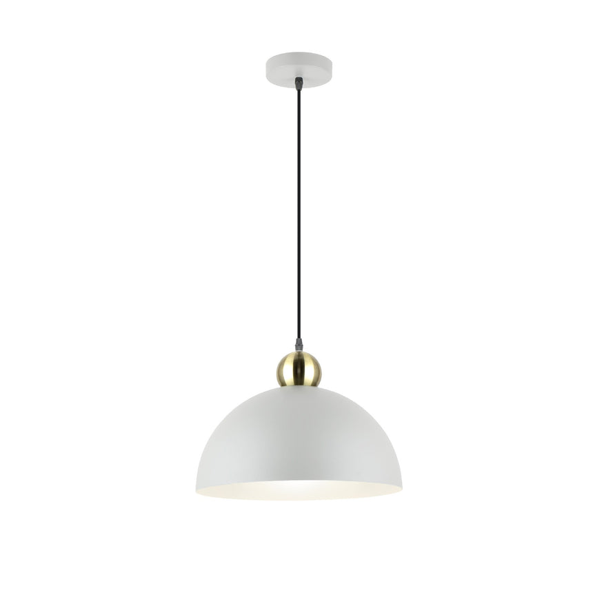 Lámpara de techo colgante Schuller Polo 1 luz gris y latón Ø35cm 13411 ambiente