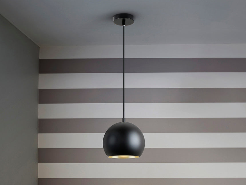 Schuller I3 Olena Lámpara de techo colgante 1 luz negro/oro 13688