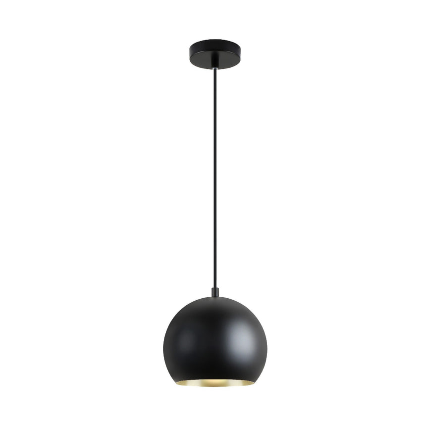 Lámpara de techo colgante Schuller Olena 1 luz negro y latón 13688 ambiente