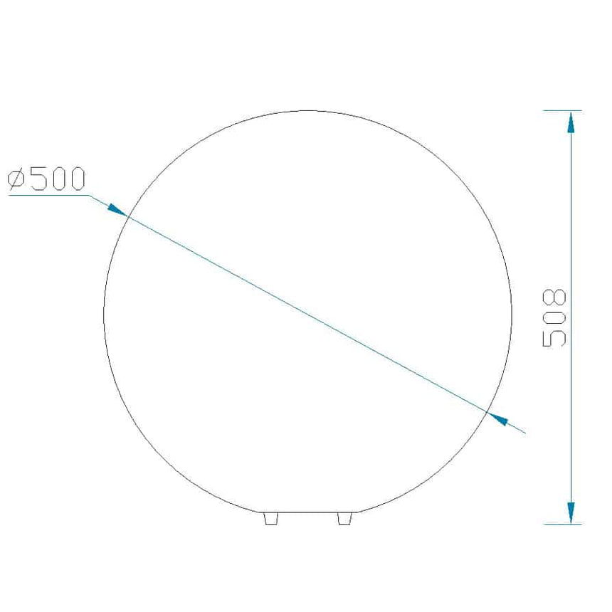 Plano de medidas - Mantra Avoriaz Lámpara de sobremesa blanco Ø50cm 1394