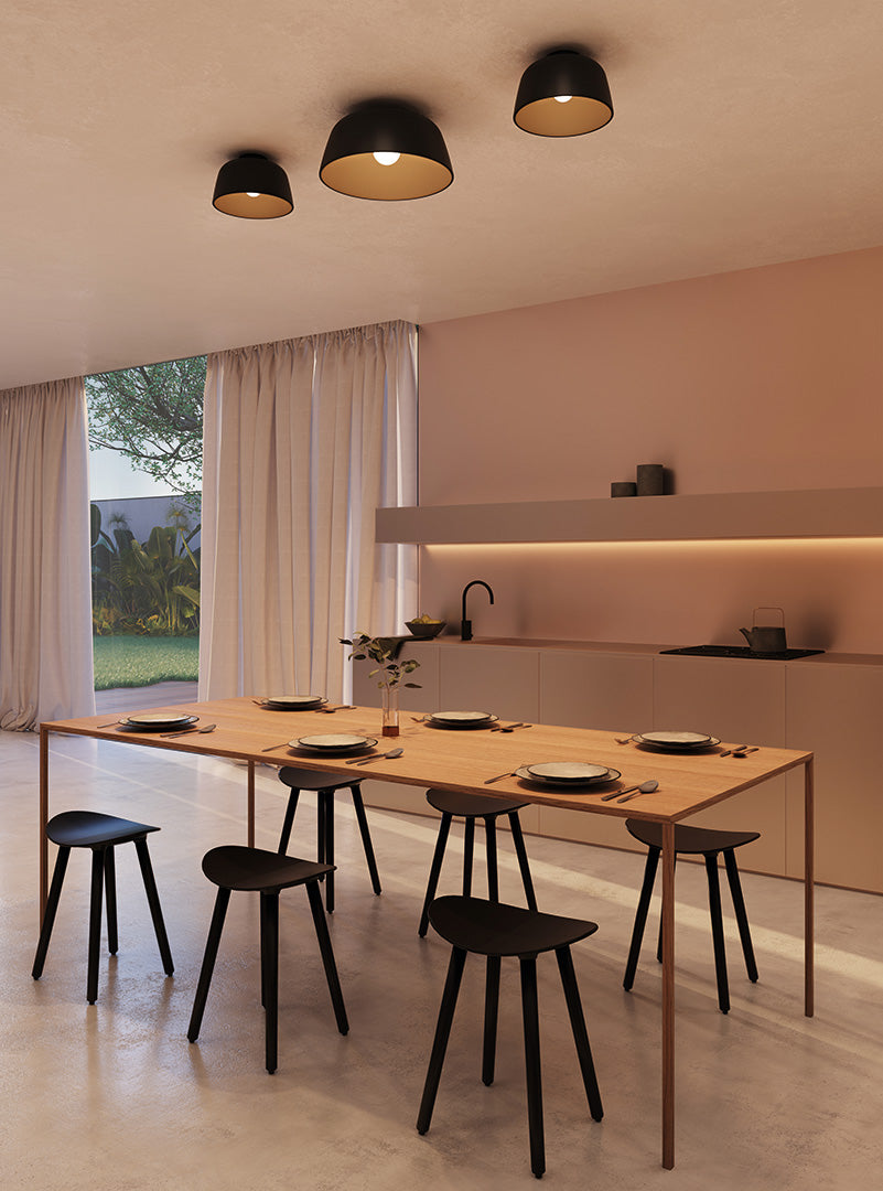 LedsC4 Plafón Miso Ø43,3cm E27 15 negro 15-8331-05-DL