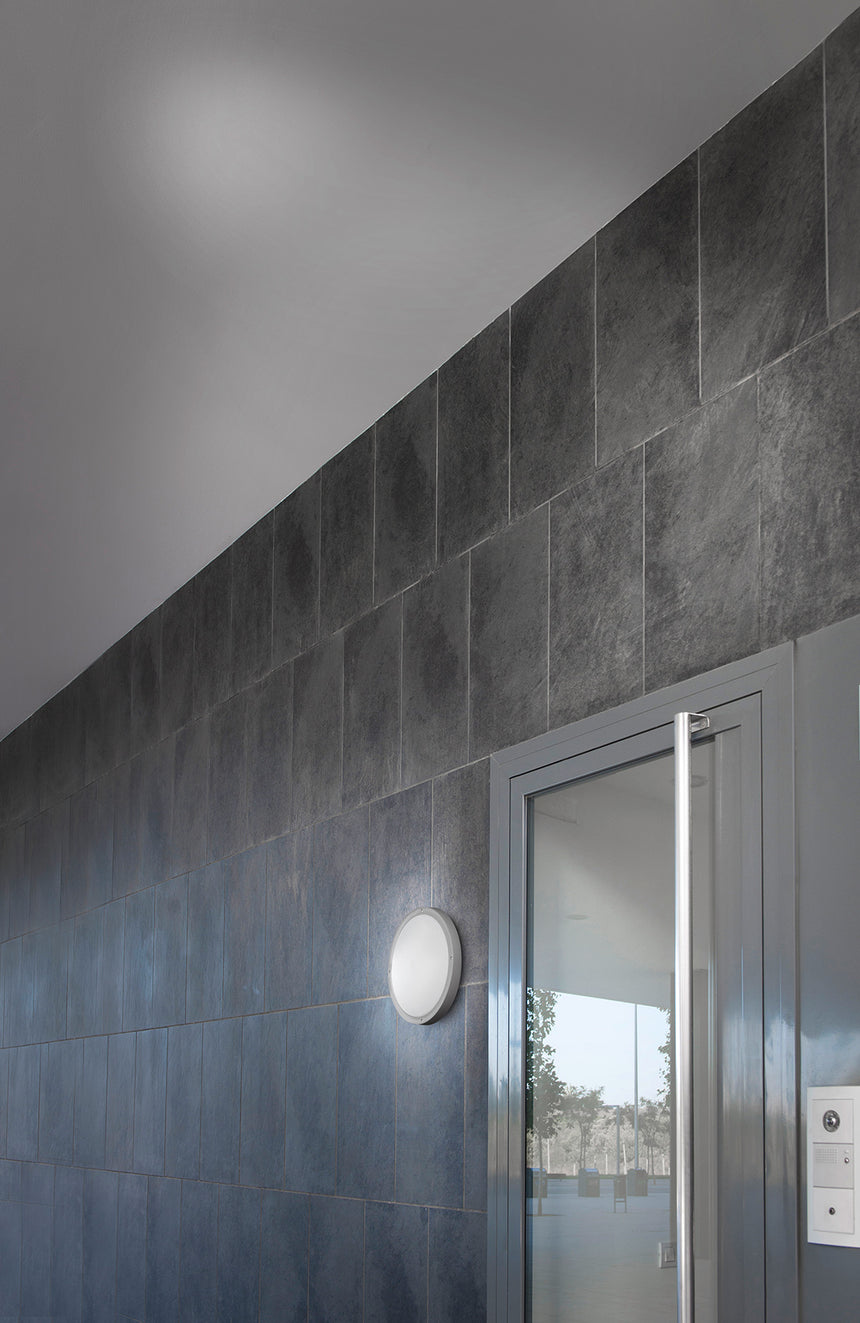 LedsC4 IP66 Basic ceiling light Ø260Mm E27 15 Gray 15-9835-34-M1