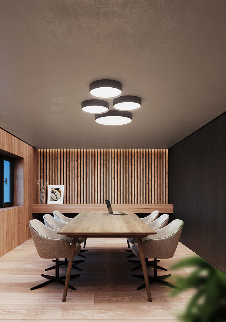 LedsC4 Caprice Ceiling Light Ø33cm LED Black 15-A040-60-M1