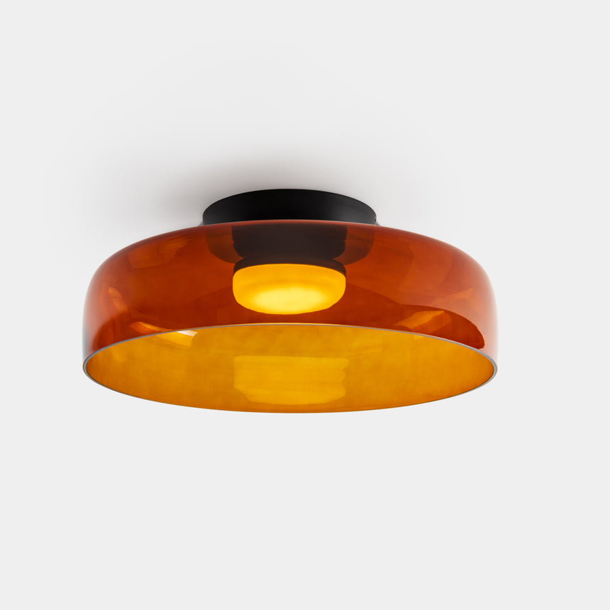 LedsC4 Levels Ceiling 1-light Ø42cm LED 28 DALI-2 black 185 15-A139-05-15