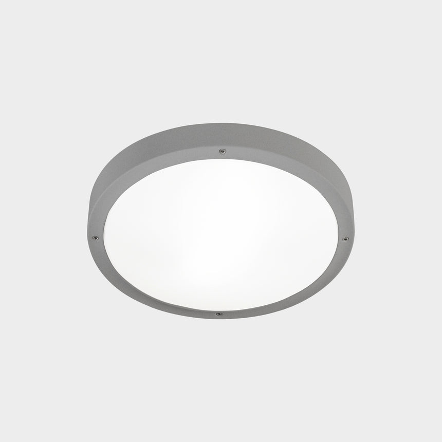 LedsC4 IP66 Basic ceiling light Ø260Mm LED 13.5 Sw 2700-3200-4000K Gray 1396Lm 15-E049-34-EH