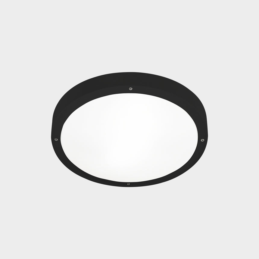 LedsC4 IP66 Basic ceiling light Ø260Mm LED 13.5 Sw 2700-3200-4000K Black 1396Lm 15-E049-60-EH