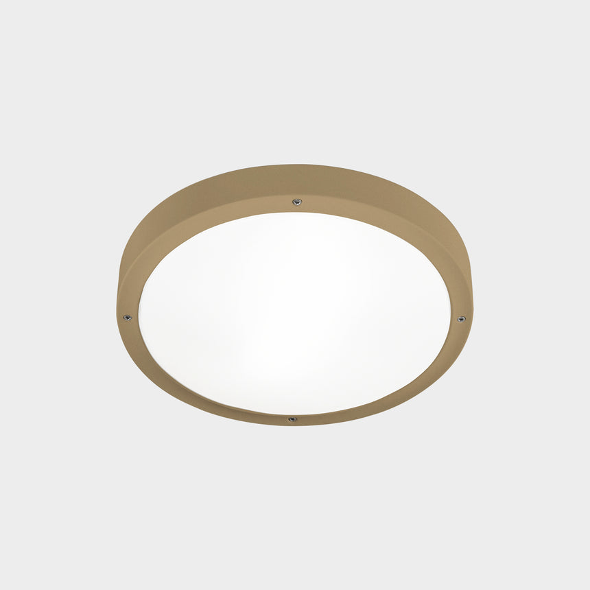 LedsC4 IP66 Basic ceiling light Ø260Mm LED 13.5 Sw 2700-3200-4000K Gold 1396Lm 15-E049-DL-EH