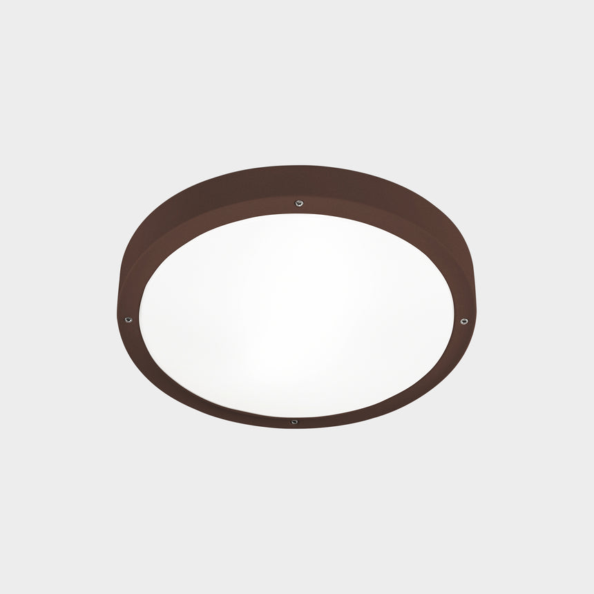 LedsC4 IP66 Basic ceiling light Ø260Mm LED 13.5 Sw 2700-3200-4000K Brown 1396Lm 15-E049-J6-EH