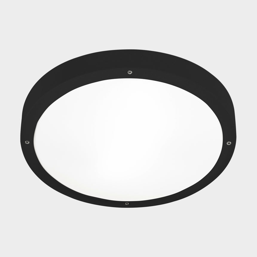 LedsC4 IP66 Basic ceiling light Ø360Mm LED 24 Sw 2700-3200-4000K Black 2750Lm 15-E050-60-EH