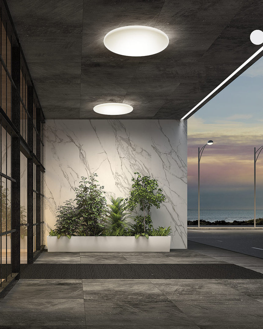 LedsC4 Mega Ceiling Light Ø80cm LED DALI Opal White 15-E110-M1-EH