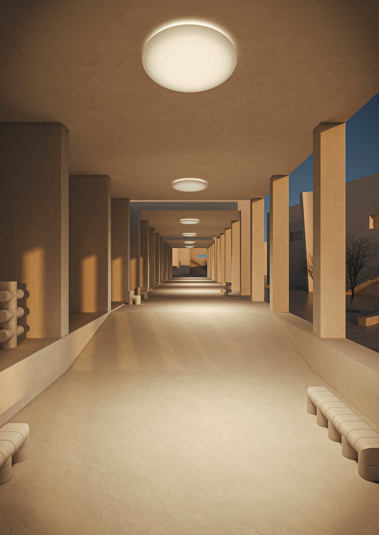 LedsC4 Mega ceiling light Ø120cm DALI LED opal white 15-E111-M1-EH