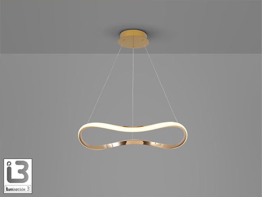 Lámpara de techo colgante de 1 aros Schuller Naos oro r - vista 2