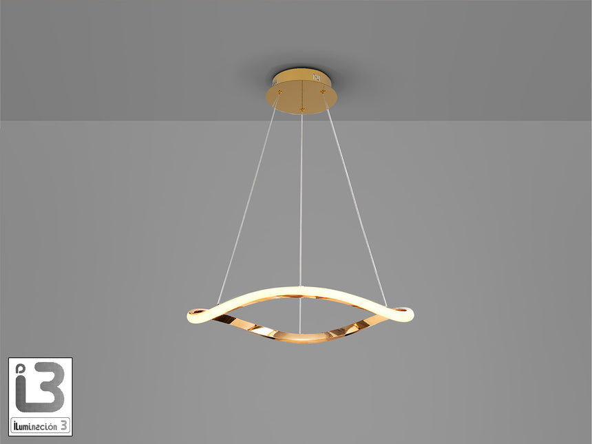 Lámpara de techo colgante de 1 aros Schuller Naos oro r - vista 3