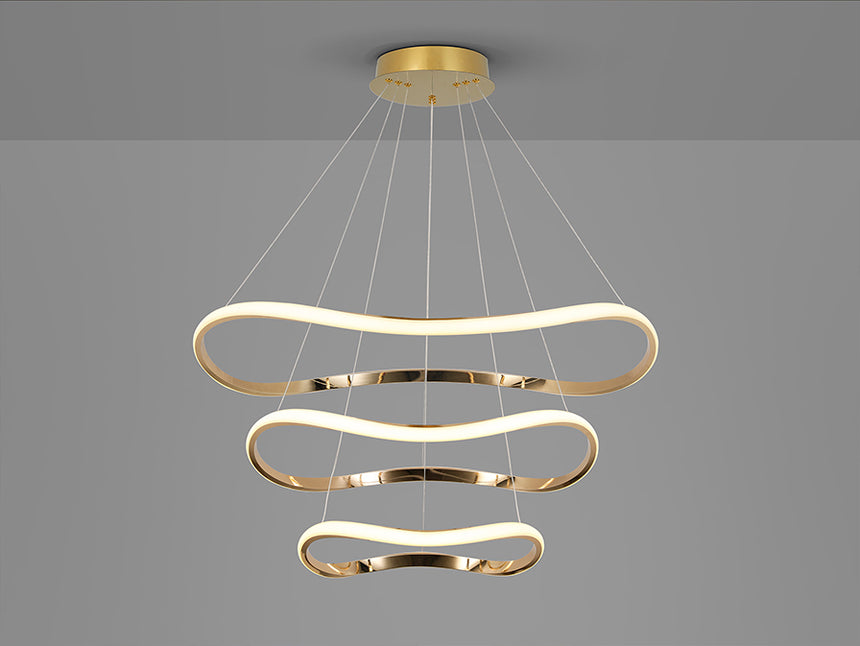 Schuller I3 Naos Lámpara oro rosa 3 Aros D80 Dim 151038D