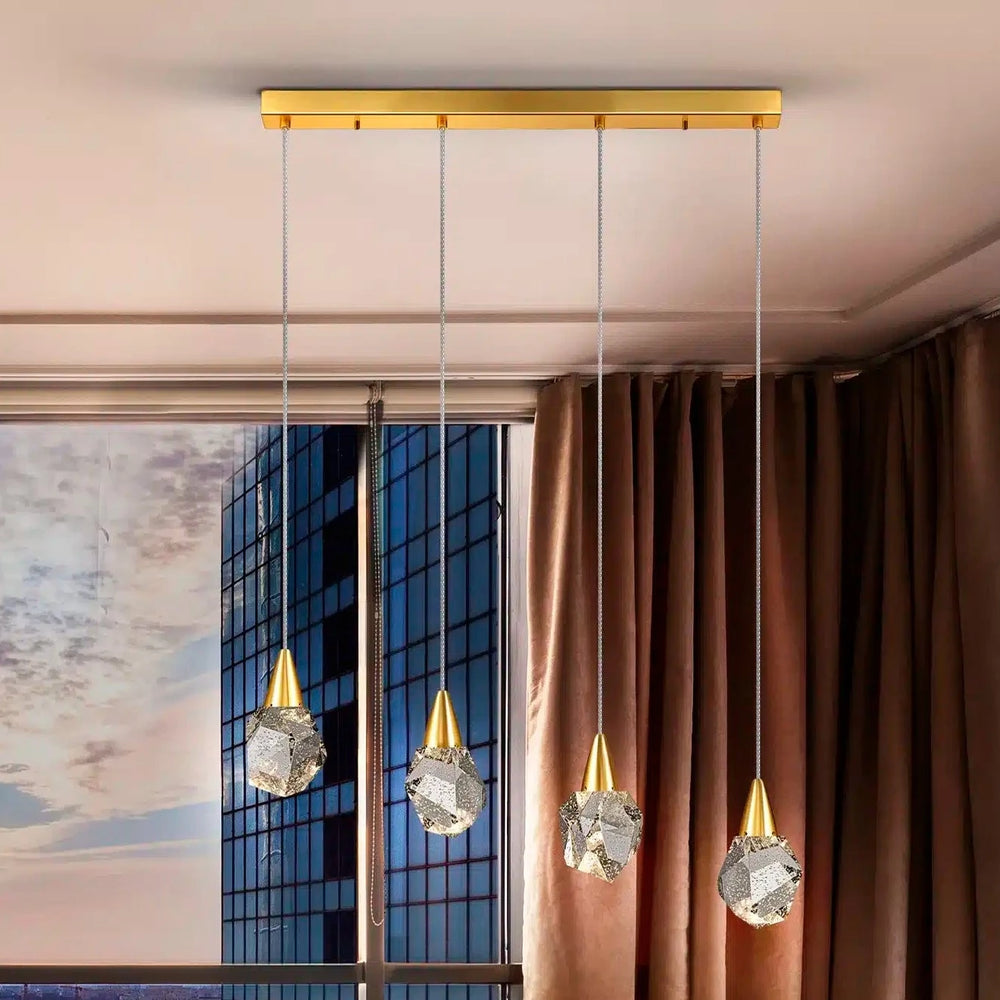 Schuller Aquaria 4-Light Pendant Light, Matte Gold 157155