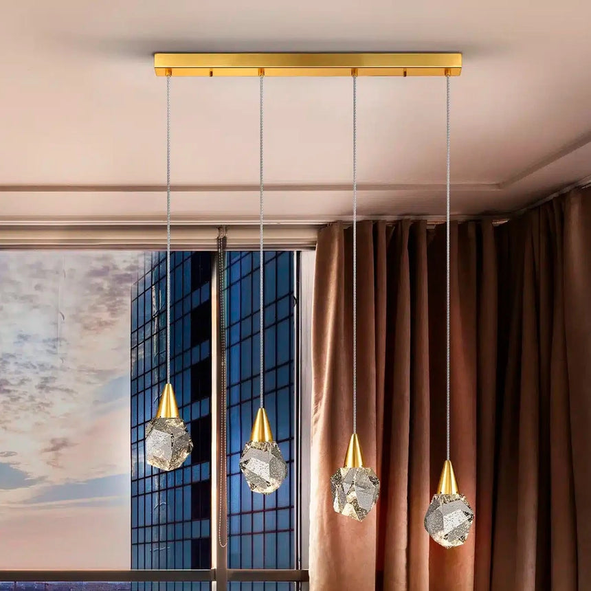 Schuller Aquaria 4-Light Pendant Light, Matte Gold 157155