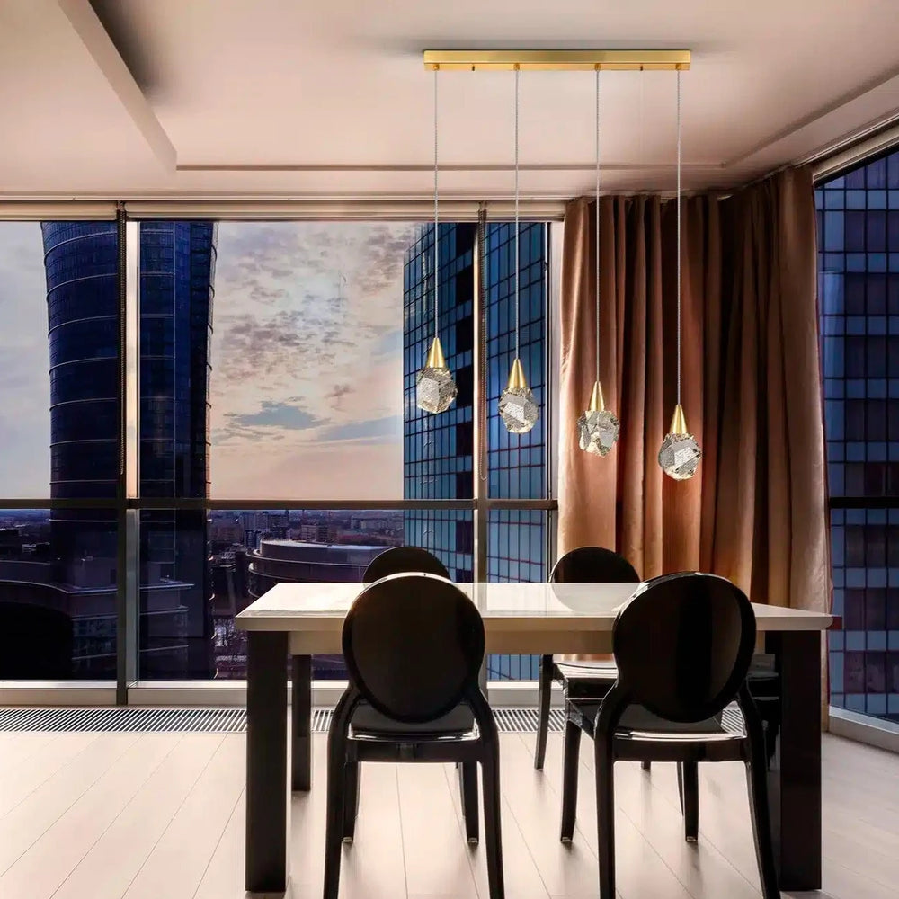 Schuller Aquaria 4-Light Pendant Light, Matte Gold 157155