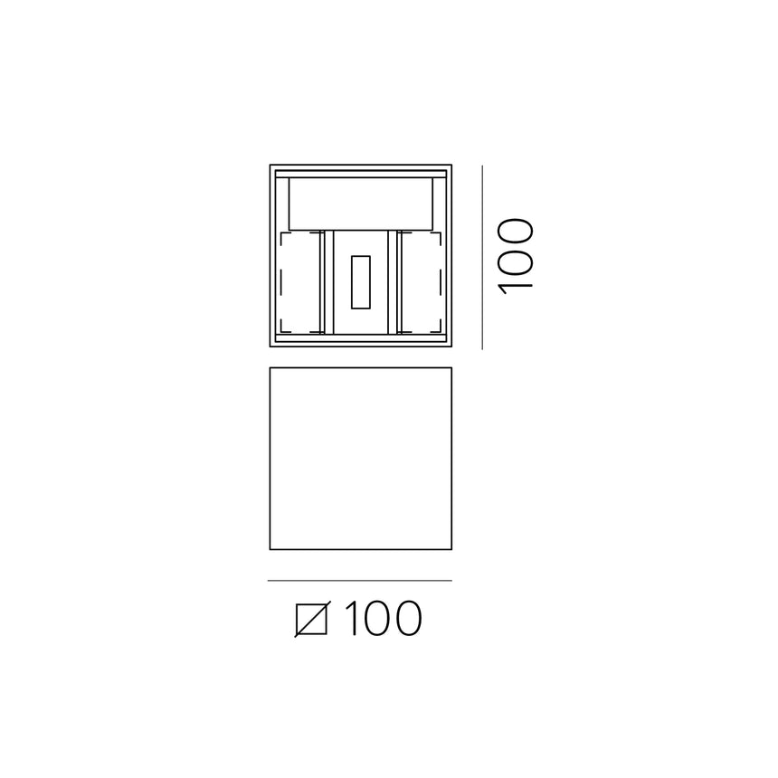 ACB Kendo Aplique LED COB 2x6W 3000K IP65 blanco texturado A203210B