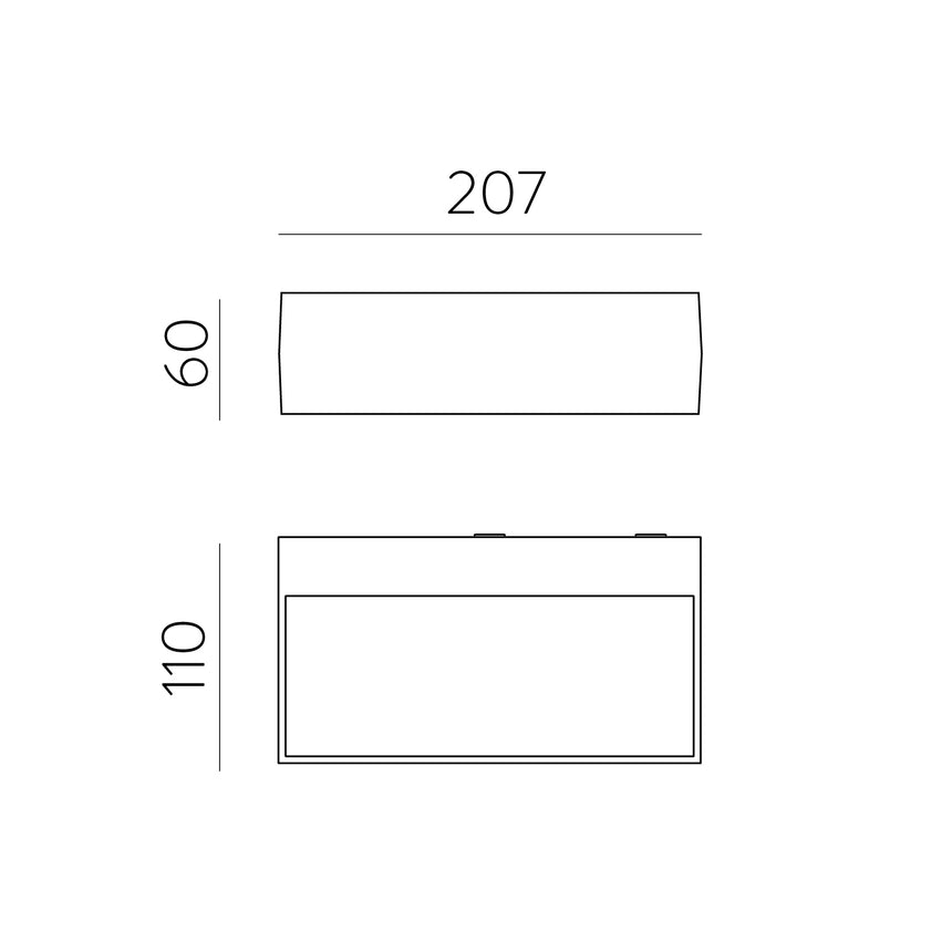 ACB Draco Wall Lamp 16/2070 Anthracite Textured, LED 2x5W 3000K 715lm, CRI80 IP65 A2070000GR