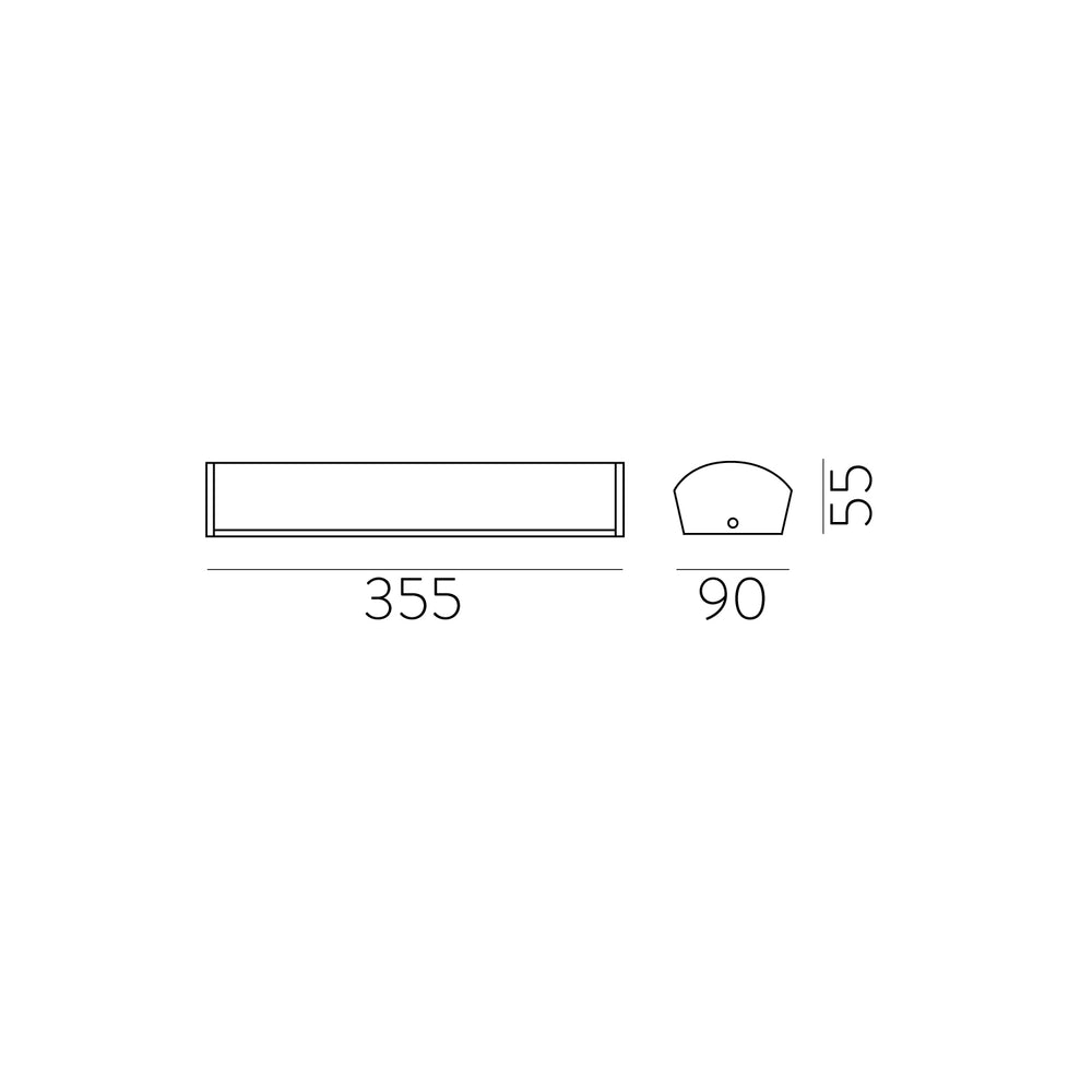 ACB Aldo Wall Lamp 16/3432-35 Opal/Chrome, LED 11W 775lm, CRI90 I IP44, integrated LED, Kelvin 3000K-4000K Slide Switch A3432070C
