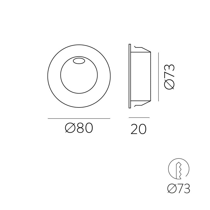 ACB Regal Empotrable LED 3W 3000K IP54 blanco texturado E376710B