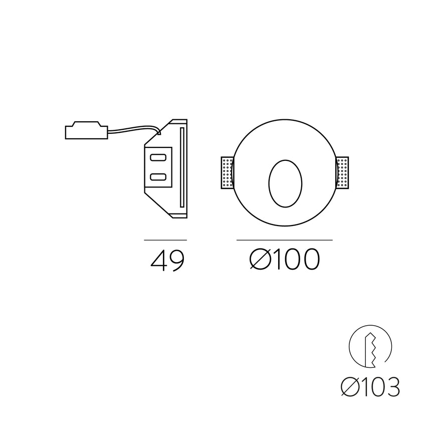 ACB Thriller empotrable LED blanco 2W 3000 E37841B