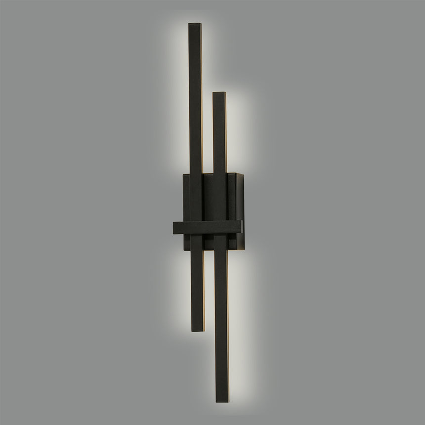 ACB Shadow Aplique LED Negro Texturado 2x6W 2700K-3000K Slide Switch A3796170N