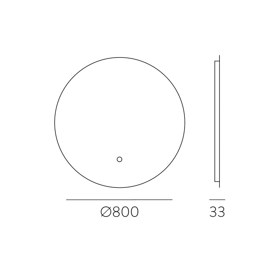 ACB Bari espejo baño LED interruptor táctil 80 A379920LB