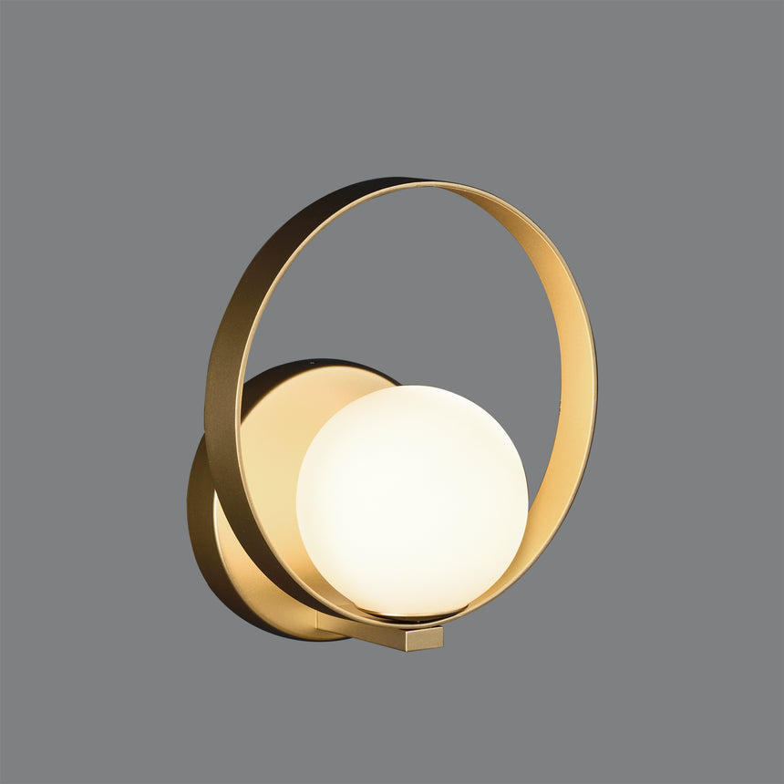 Lámpara de pared aplique ACB Halo oro Tecnico/Opal Ø12cm regulable A3815170ODP