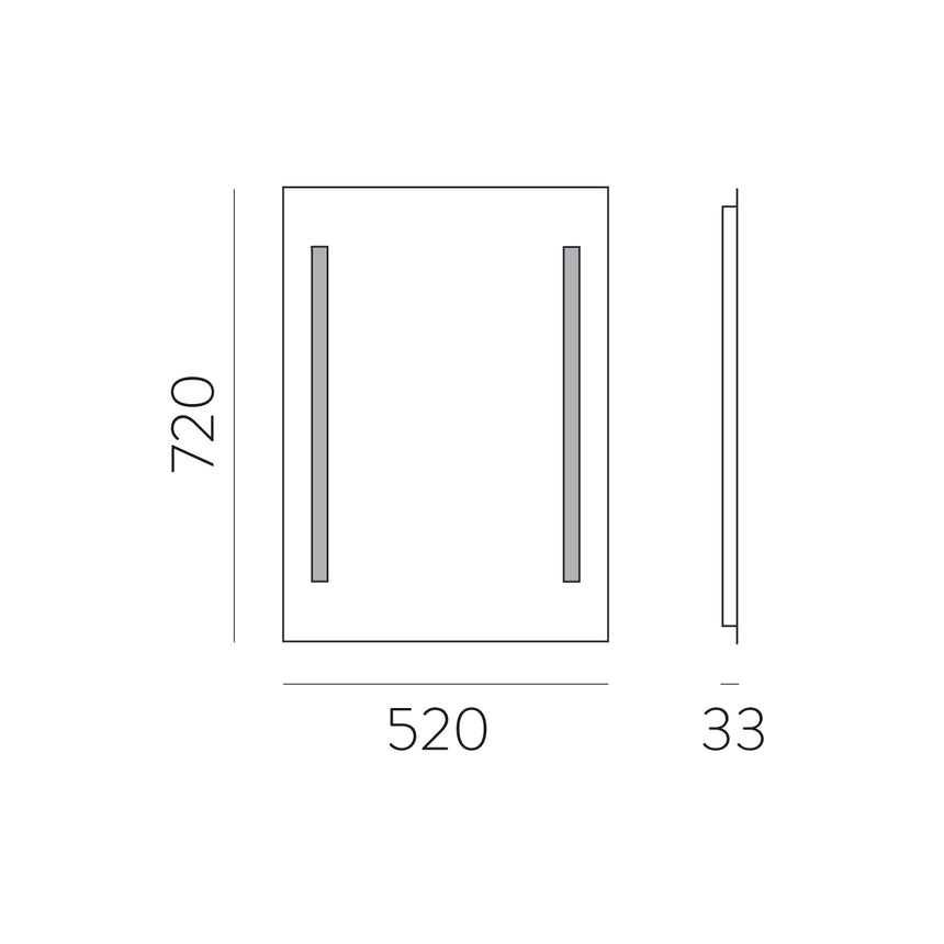 ACB Jour LED Mirror 2x LED A1642900LB
