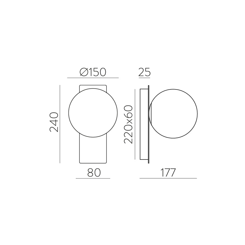 ACB Kin Aplique LED niquel mate/opal 8W 2700K A8169191NM