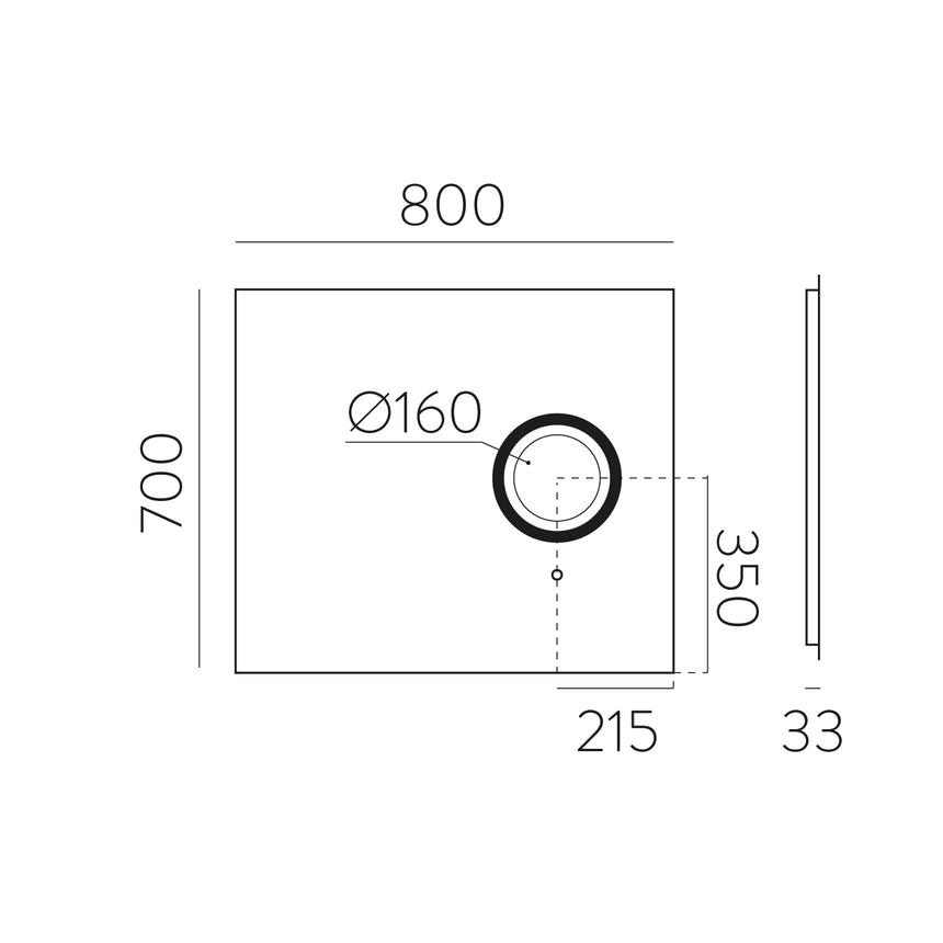 ACB Olter Espejo baño 80cm LED Aumento iluminado 5x A943810LB