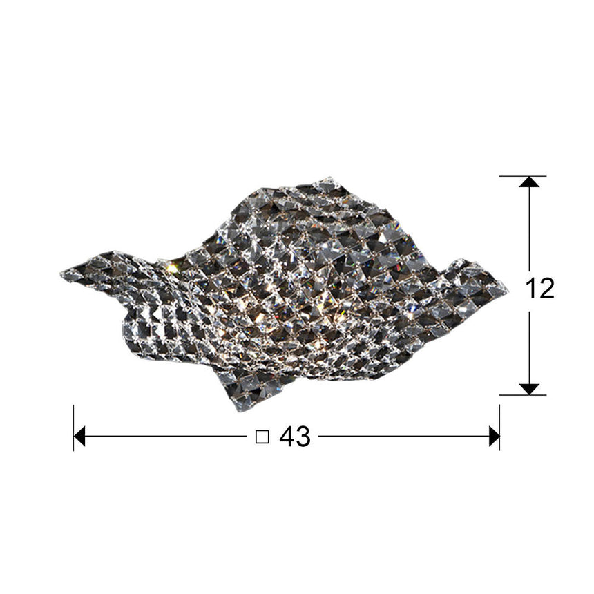 Schuller Satin ceiling lamp chrome and transparent 160563