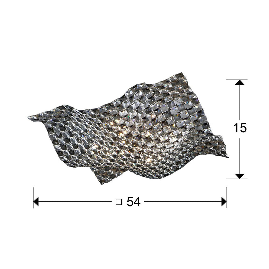 Schuller Satén Plafón cromo transparente 160674