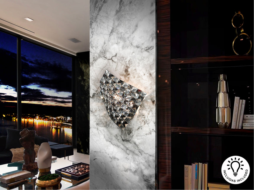 Lámpara aplique de pared Schuller Satén 1 luz cromo 160