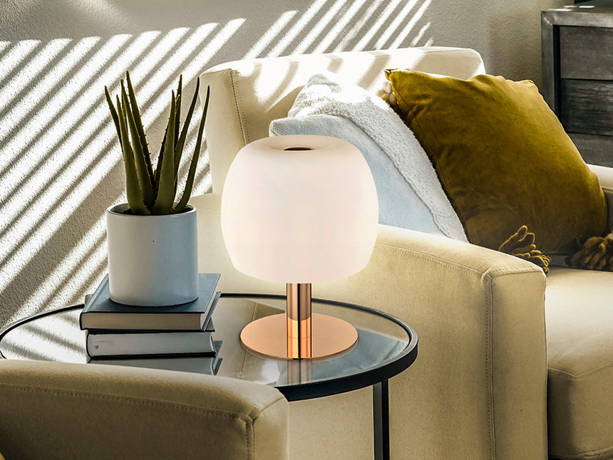 Schuller Baloon Lámpara sobremesa oro/opal 161190