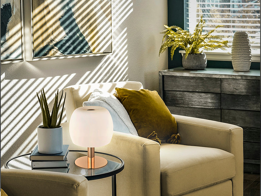 Schuller Baloon Lámpara sobremesa oro/opal 161190