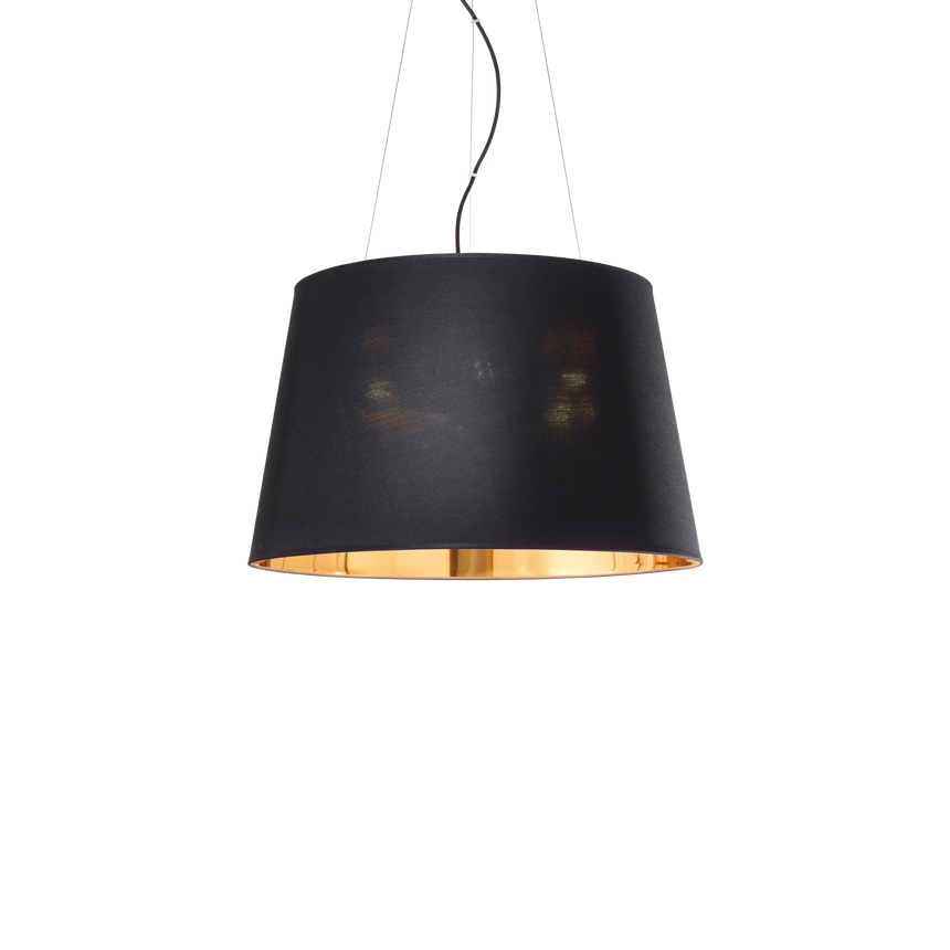 Lámpara colgante Ideal Lux Nordik negro tela 4 luces 240W Ø50cm 161648