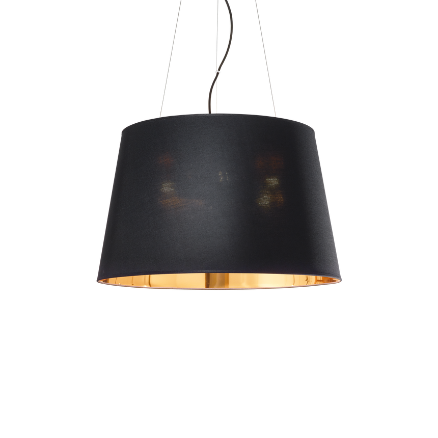 Lámpara colgante Ideal Lux Nordik negro tela 6 luces 360W Ø60cm 161662