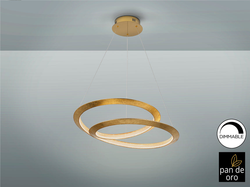 Lámpara de techo colgante Schuller Eternity dorado y or - ambiente