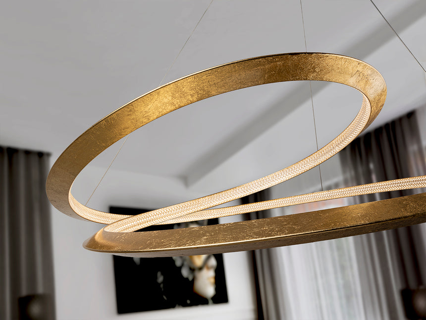 Lámpara de techo colgante Schuller Eternity dorado y or - ambiente