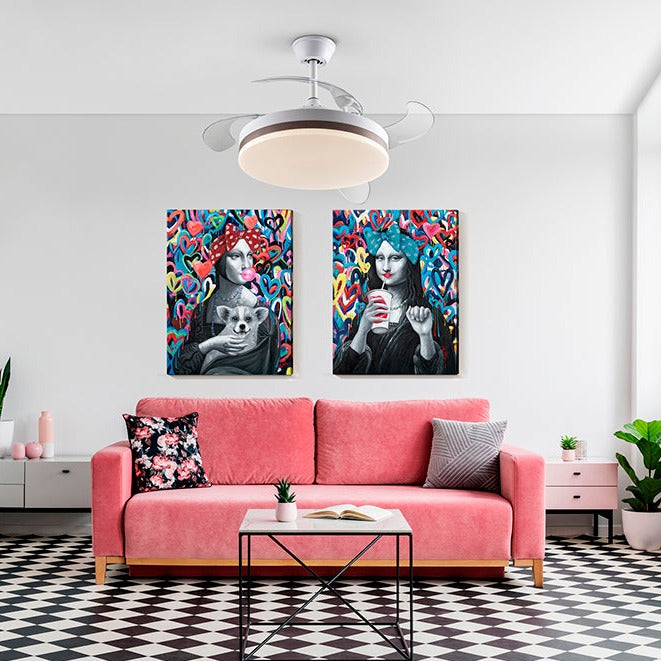 Schuller Vento Fan White and Bronze Diameter 50 Dimmable 168311D