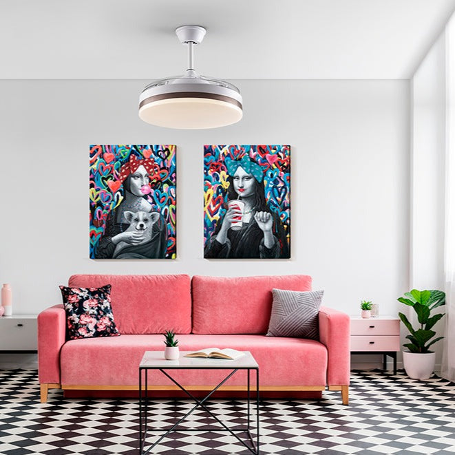 Schuller Vento Fan White and Bronze Diameter 50 Dimmable 168311D