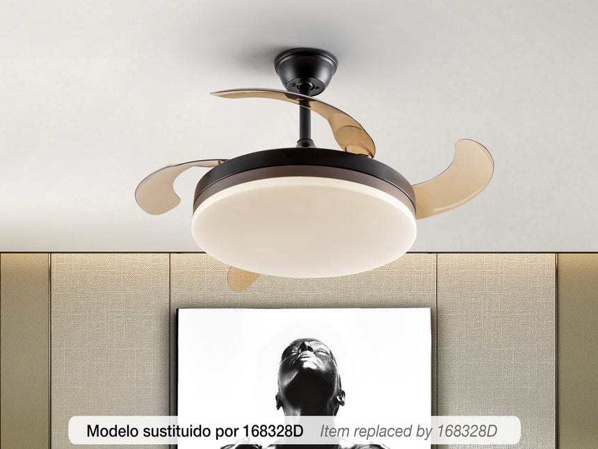 Schuller Vento Ventilador marrón y negro diámetro 50 168328