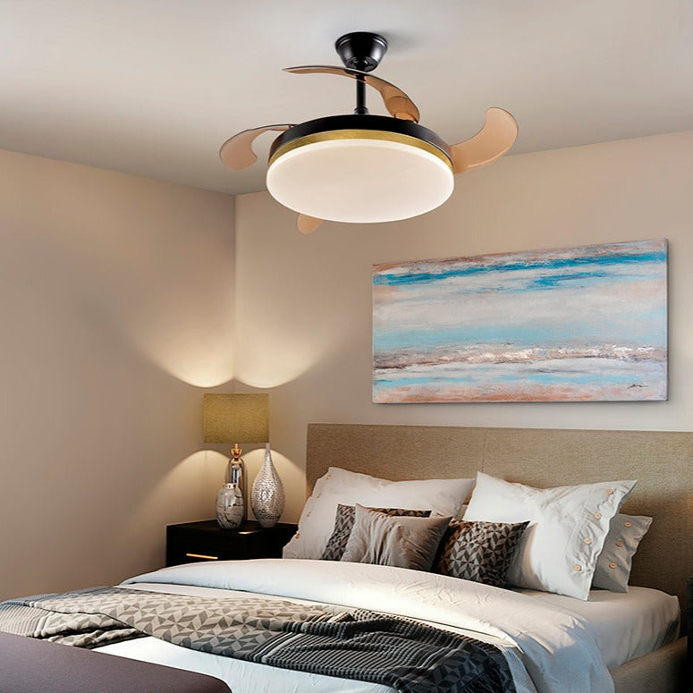 Schuller Vento Black and gold fan Diameter 50 Dimable 168360