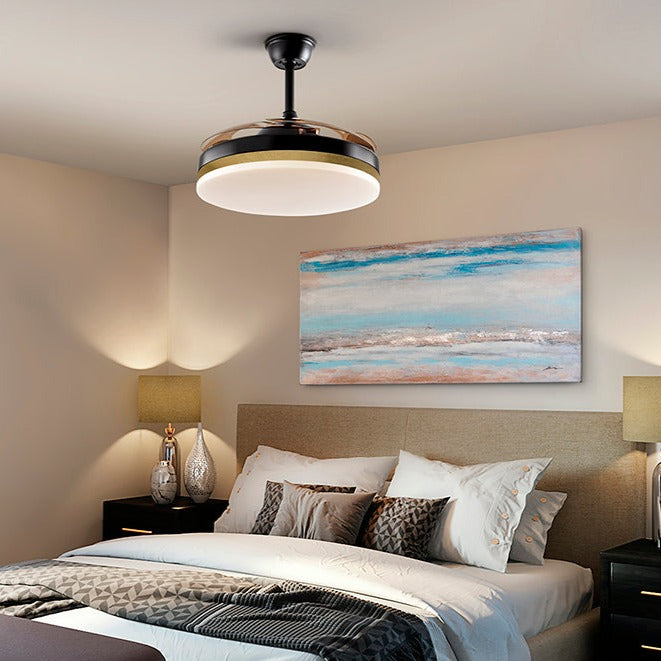 Schuller Vento Black and gold fan Diameter 50 Dimable 168360