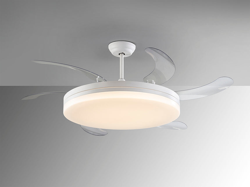 Ventilador de techo plafón retráctil Schuller Vento Maxi LED blanco CCT regulable Ø80cm 168427 - imagen 4